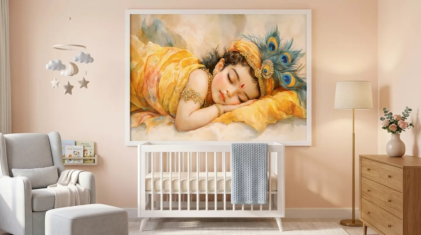 Baby Krihsna Nursery Wall Art