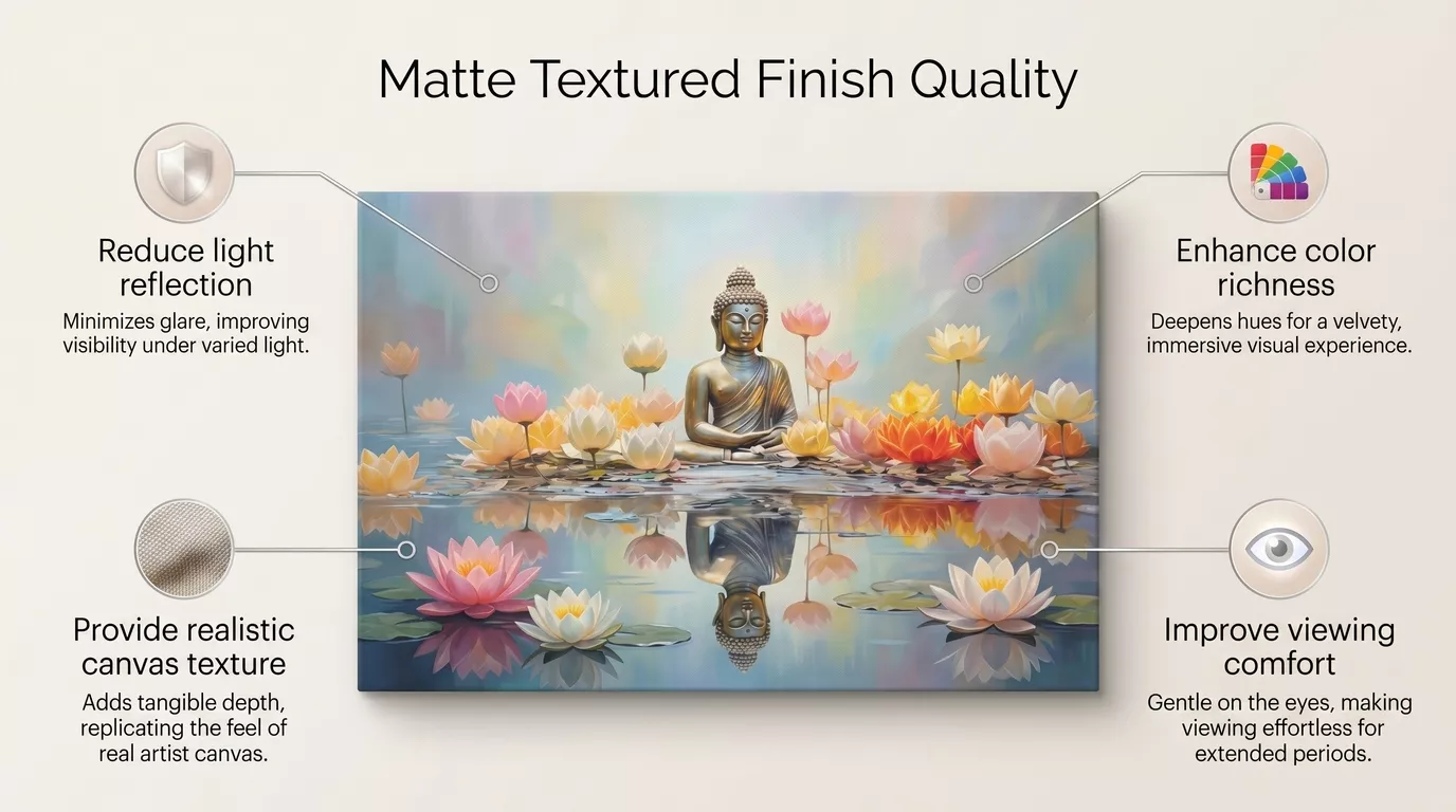 Buddha Lotus Serenity Canvas Wall Art Finish Quality