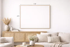 बड़े वर्गाकार कैनवास दीवार कला