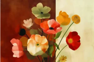 Floral Vase Canvas Wall Art