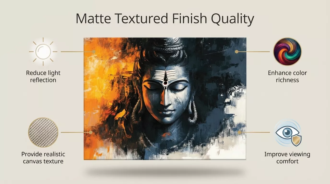 Lord Shiva Matte Textured Finish