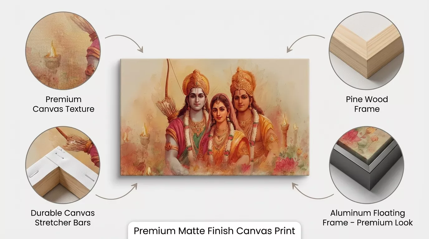 Rama Darbar Canvas Wall Art Details