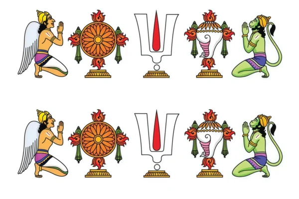 Vaishnav Tilak Garuda Canvas Wall Art