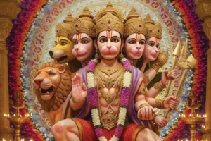 Panchmukhi Hanuman Canvas Wall Art