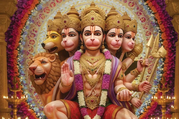 Panchmukhi Hanuman Canvas Wall Art