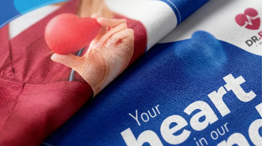 Custom Fabric Banner Close-up