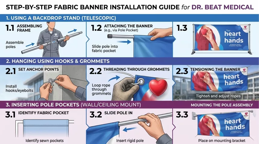 Custom Fabric Banner Installation