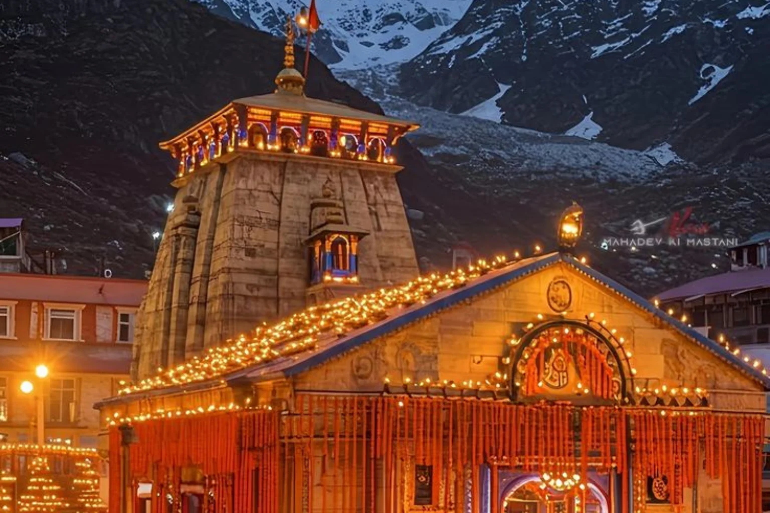 Kedarnath Temple Canvas Wall Art