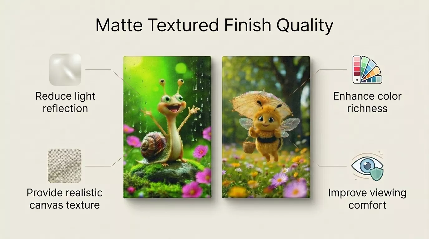 Kids Cartoon Animal Canvas Wall Art Set Finish Quality