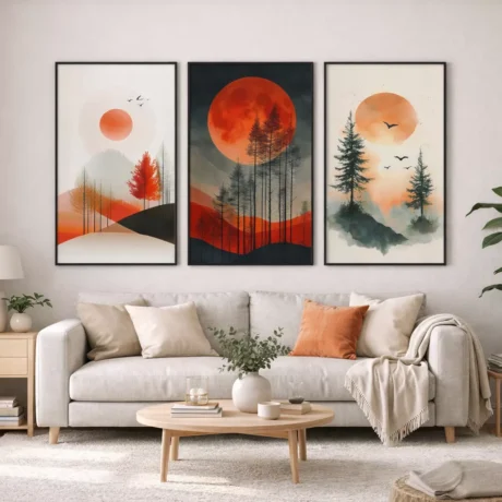 Modern Living Room Wall Decor Canvas Set