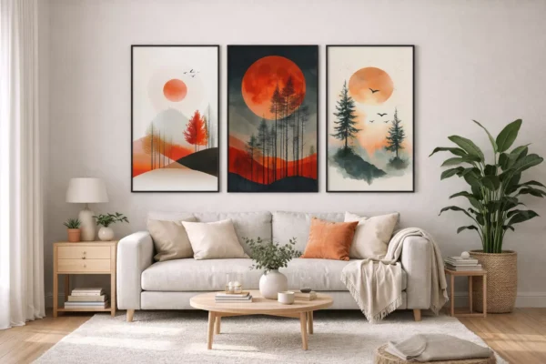 Modern Living Room Wall Decor Canvas Set