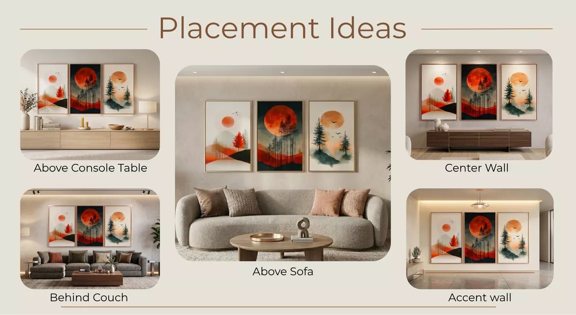 Living Room Wall Decor Canvas Set Placement Ideas