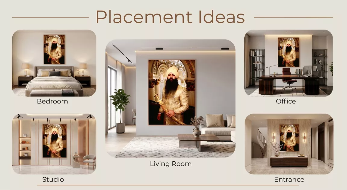 Wooden Portrait Canvas Frame Placement Ideas