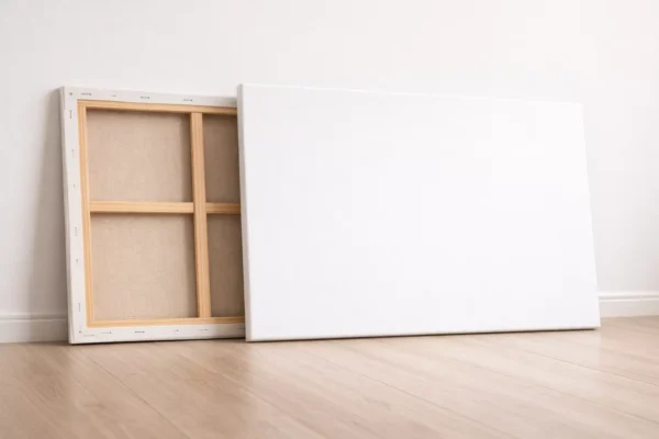 Framed White Stretched Canvas