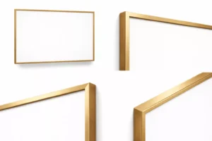 Premium Gold Floating Canvas Frame | Luxury Metallic Gallery Style Frame for Modern Wall Art Décor