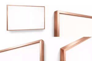 गुलाबी सोने का फ़्लोटिंग फ़्रेम