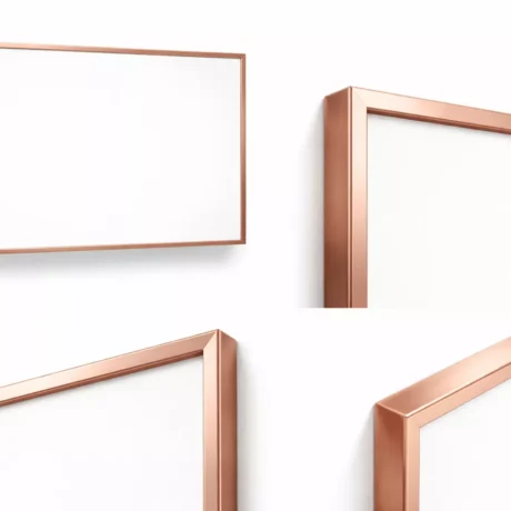 गुलाबी सोने का फ़्लोटिंग फ़्रेम