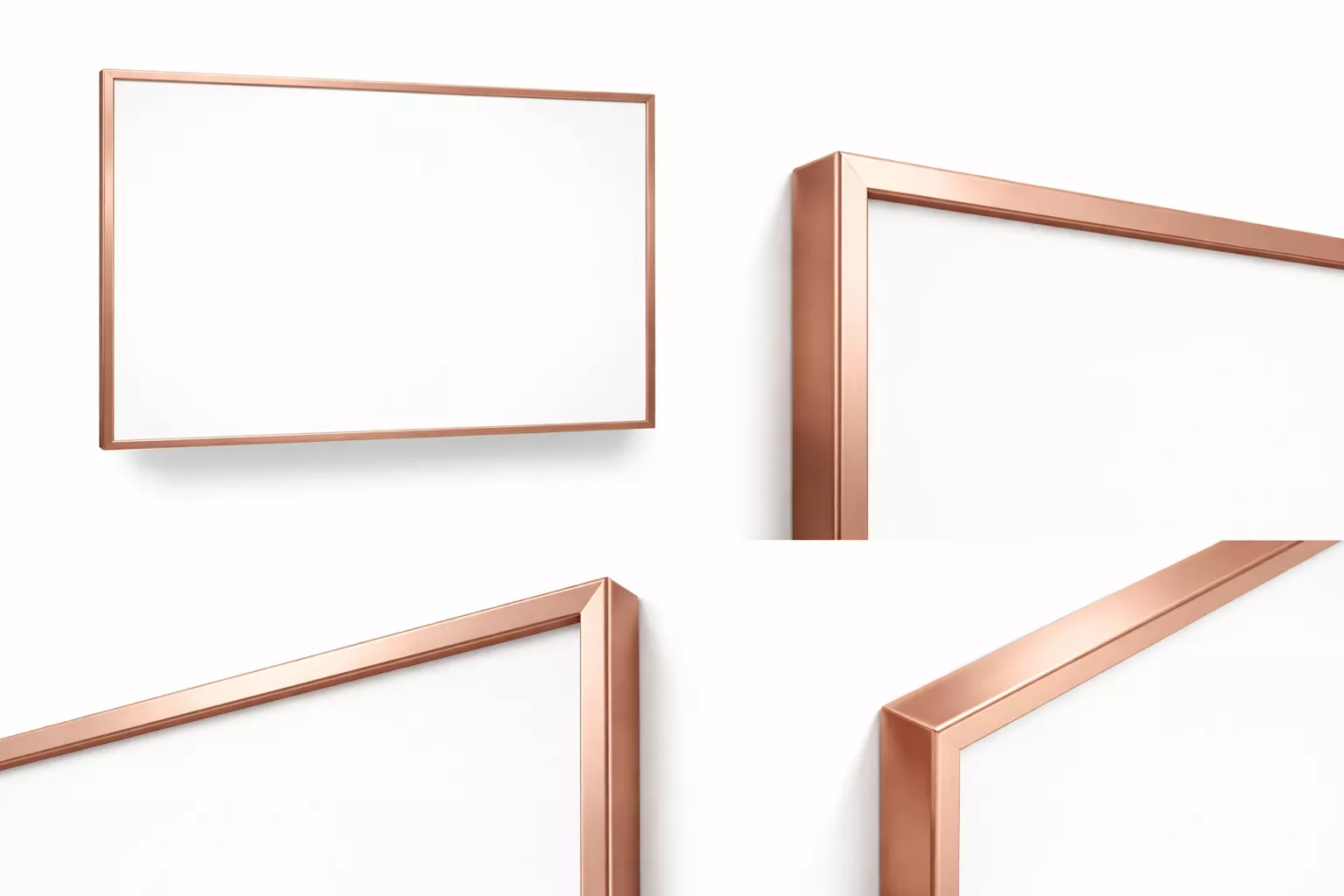 गुलाबी सोने का फ़्लोटिंग फ़्रेम