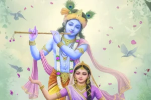 Divine Radha Krishna Canvas Wall Art 60x36 Inches – Premium Digital Print for Luxury Home Decor