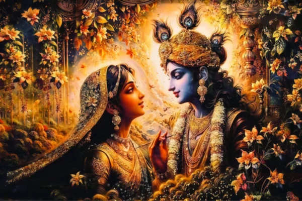 Radha Krishna Love Wall Art