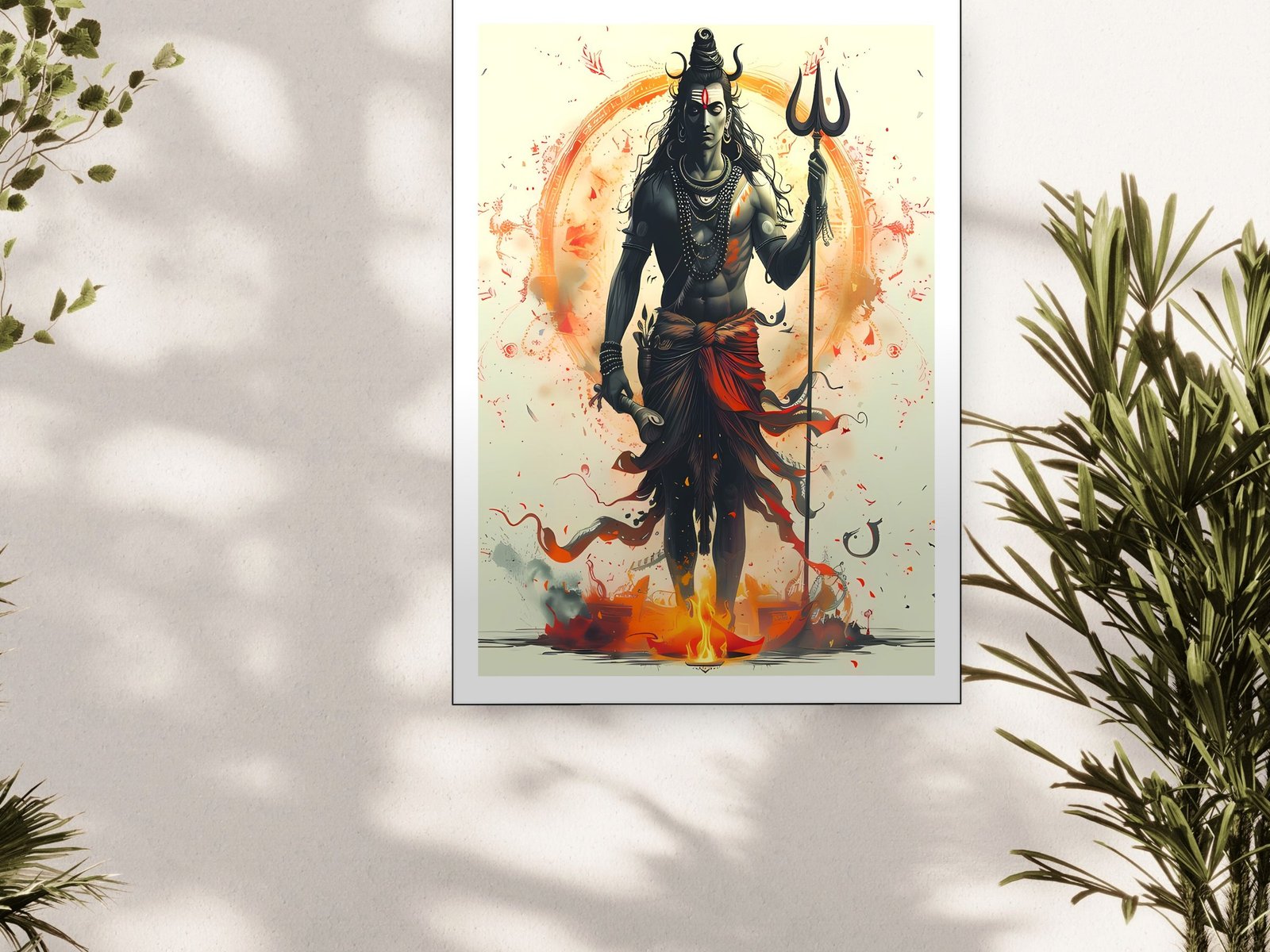 Shiva The Destroyer canvas wall art placement