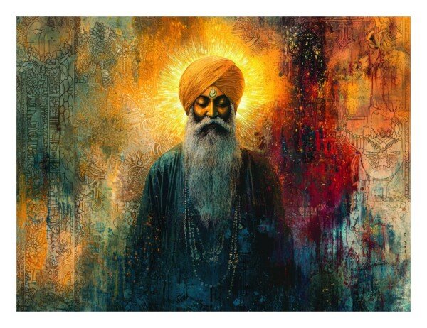 golden guru aura canvas wall art