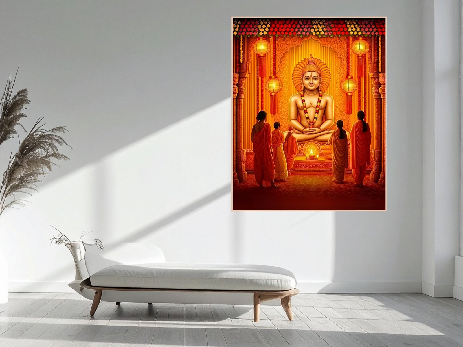 Lord Mahavira Art framed canvas wall art