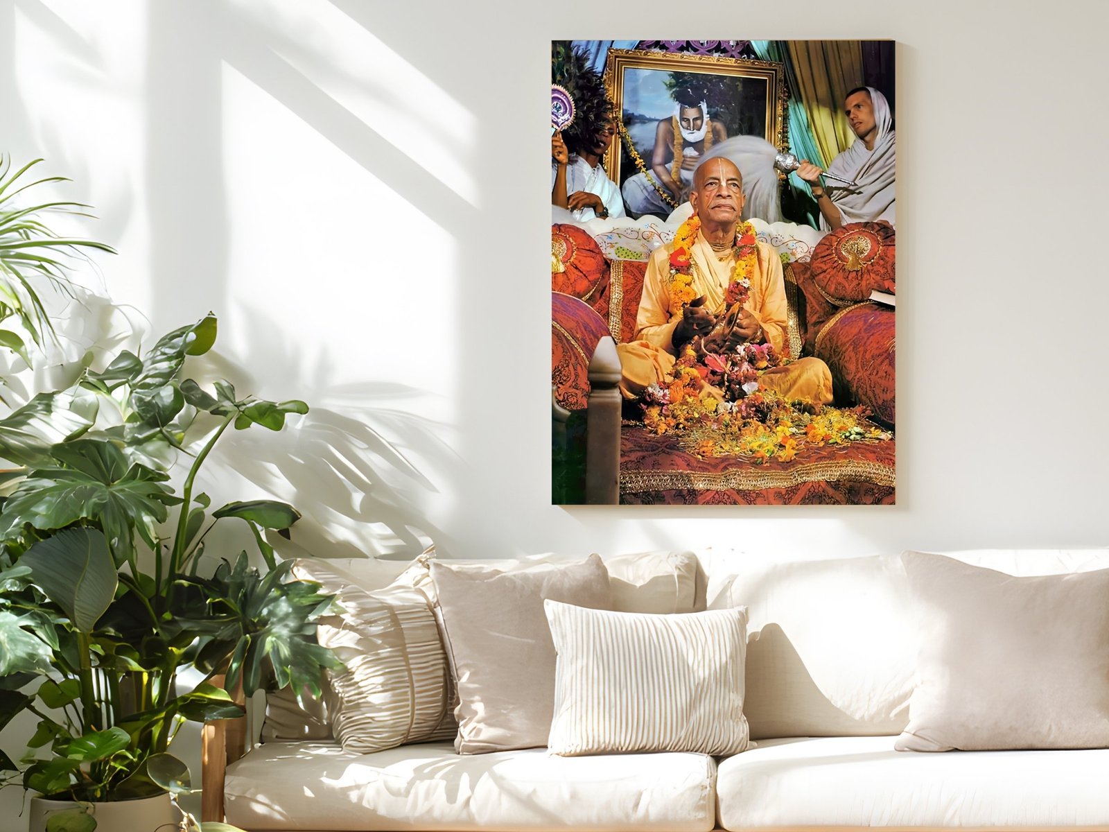 ISKCON Leader Portrait framed canvas wall art