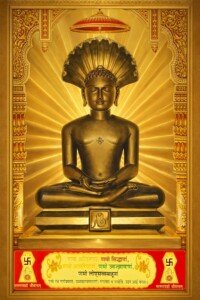 Mahavira Golden Shrine Canvas Wall Art 3x4 Feet – Floating Frame – Premium Digital Canvas Print – Living Room & Home Spiritual Wall Décor