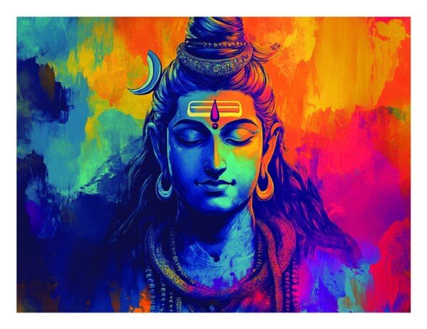 shiva meditation art canvas wall art