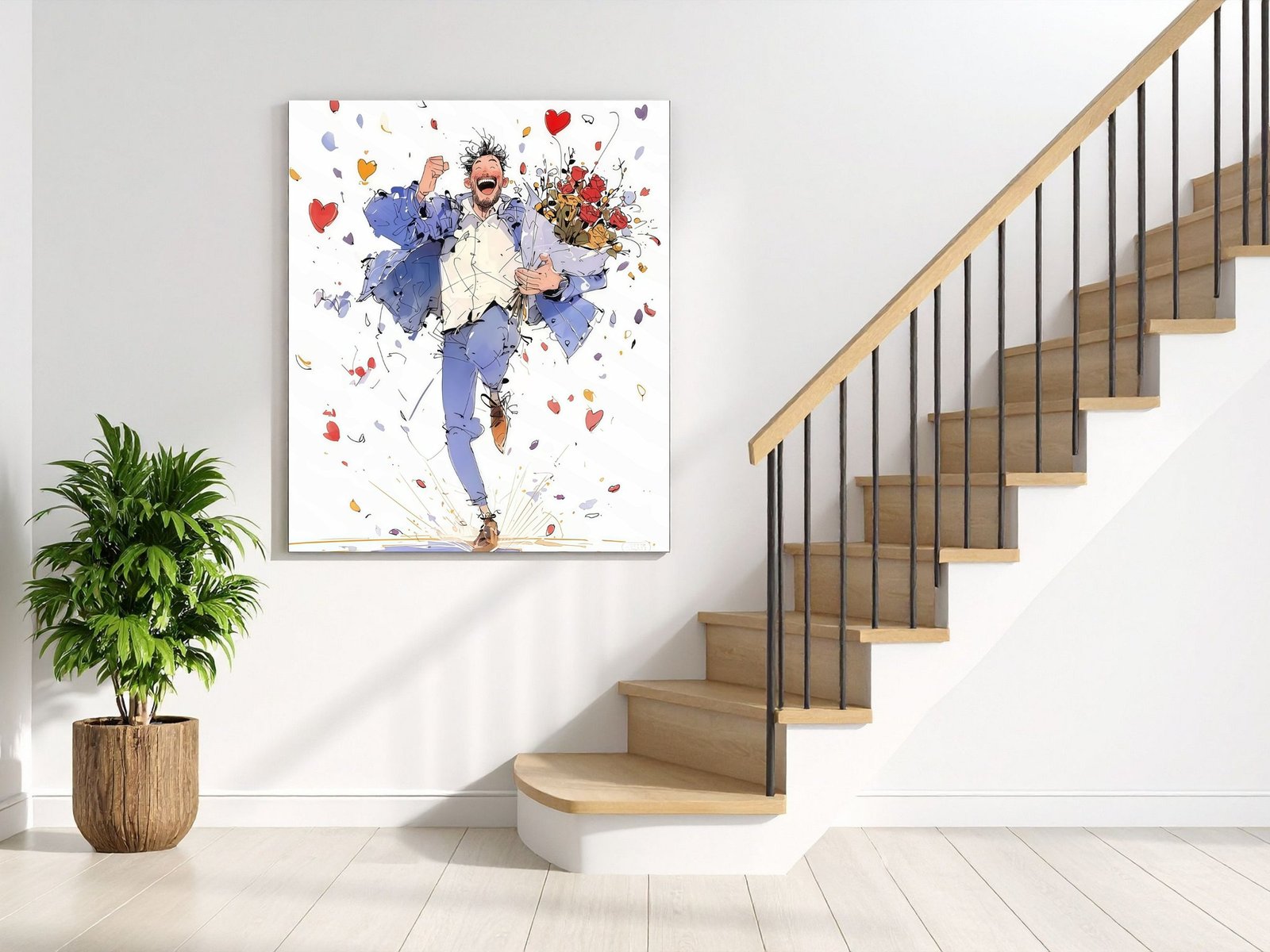 3x4 Q framed canvas wall art