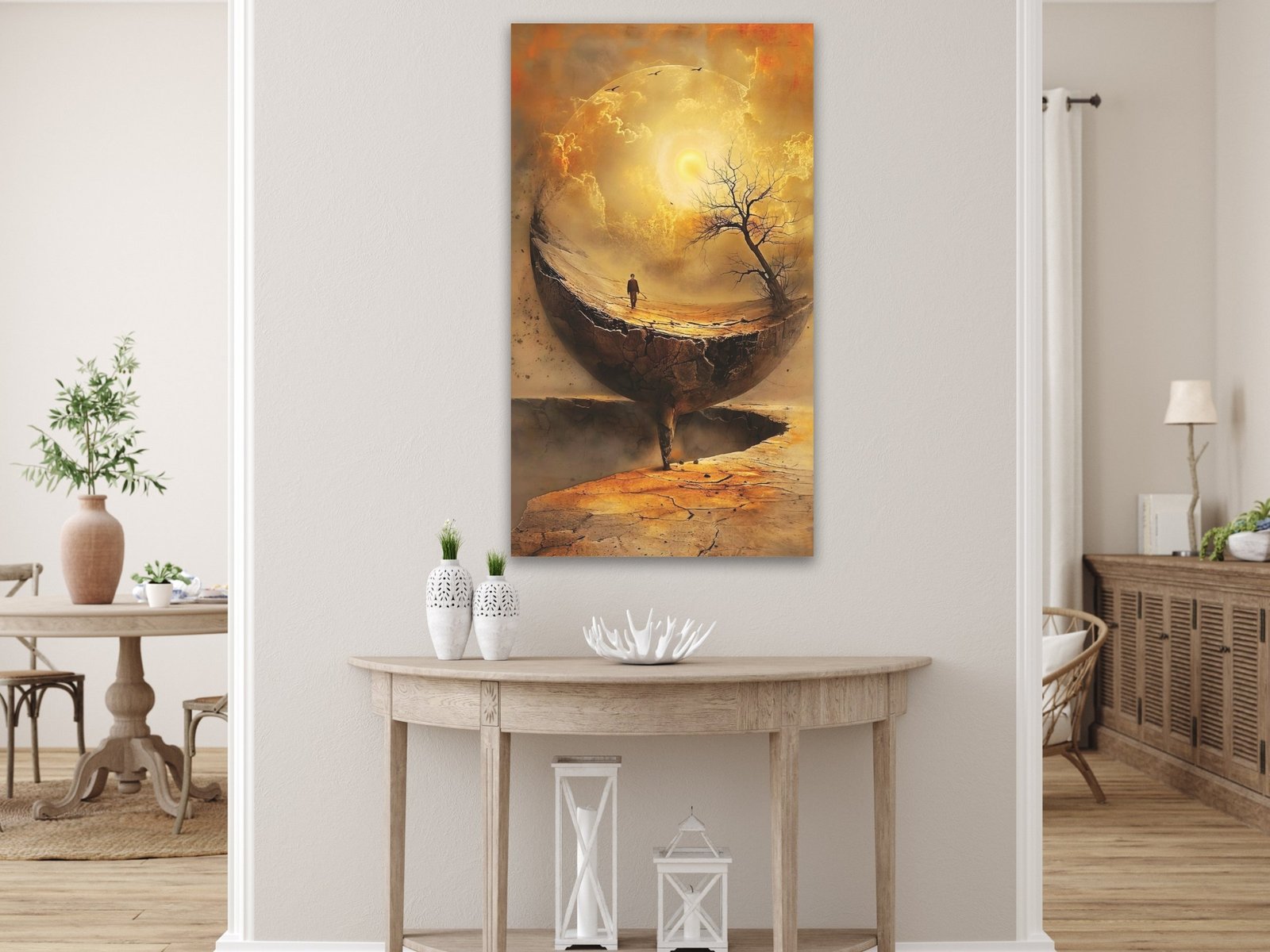 Surreal Landscape framed canvas wall art