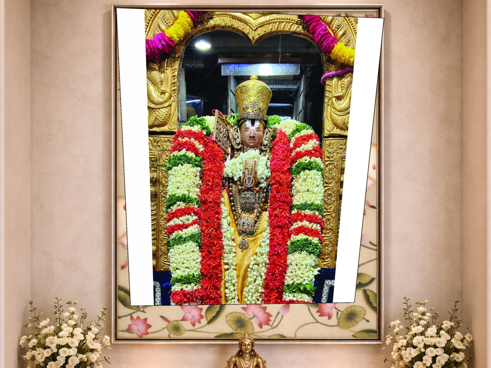 Balaji Garland Darshan canvas wall art placement