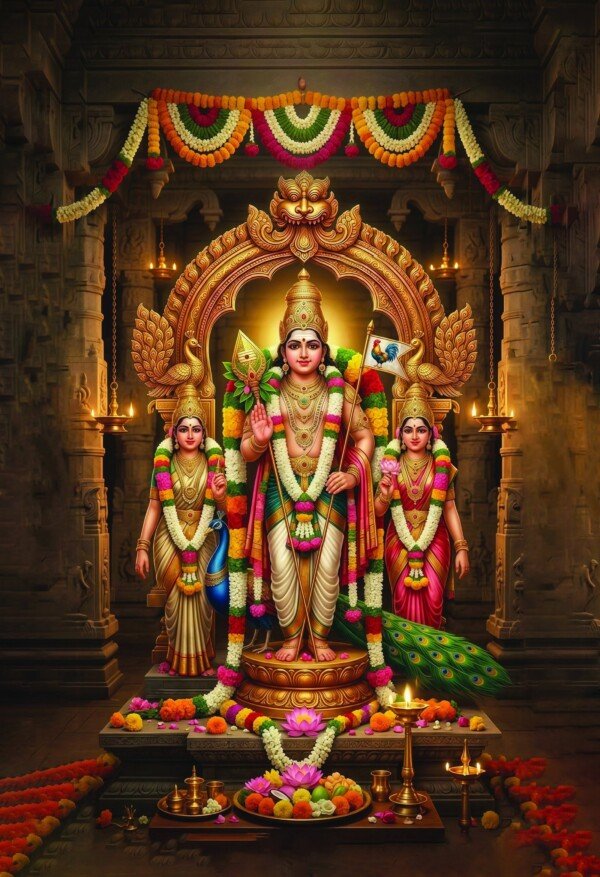 murugan sanctum darshan canvas wall art