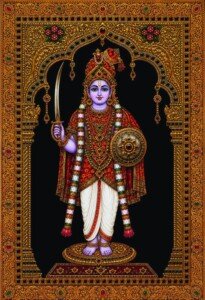 Kalki Avatar Tanjore Canvas Wall Art 3x4 Feet – Floating Frame – Premium Digital Canvas Print – Living Room & Home Spiritual Wall Décor