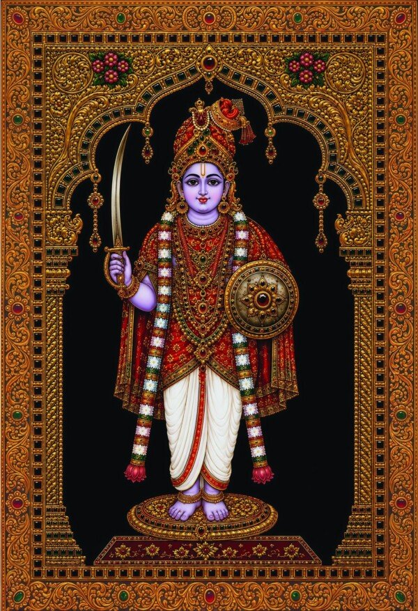 kalki avatar tanjore canvas wall art