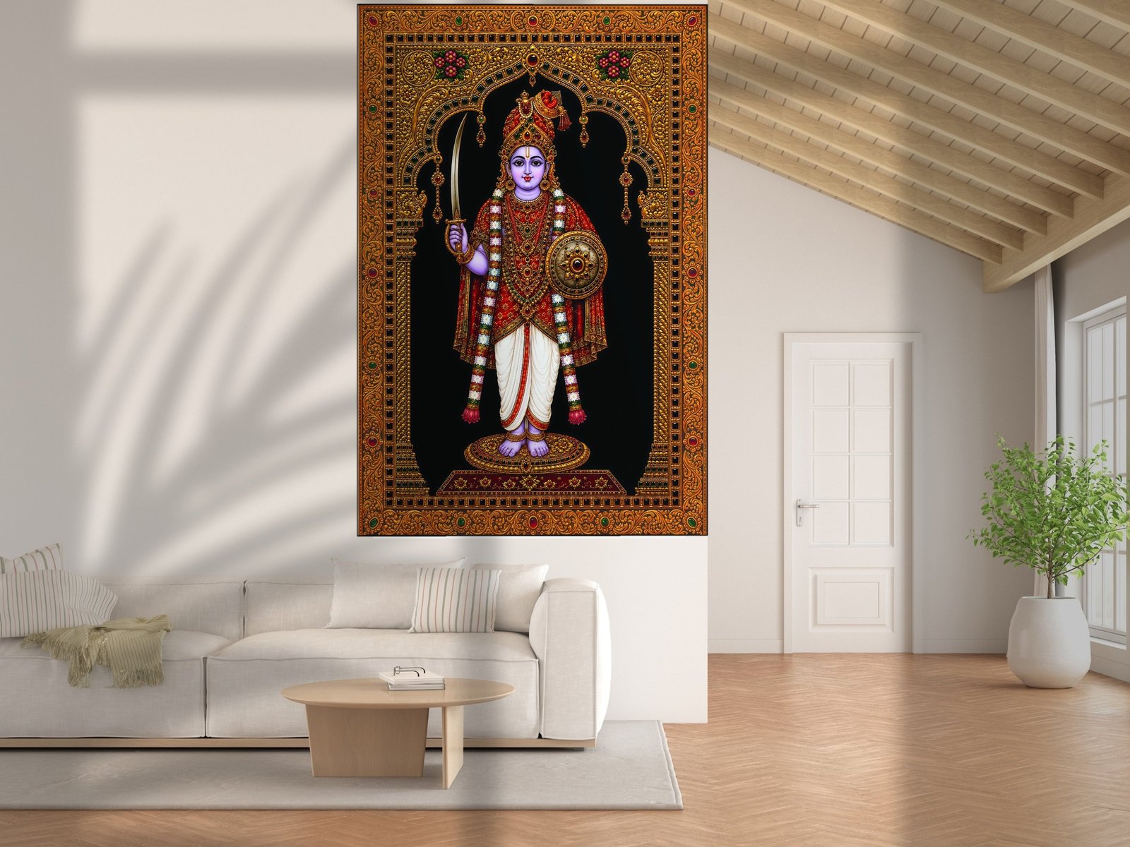 Kalki Avatar Tanjore framed canvas wall art