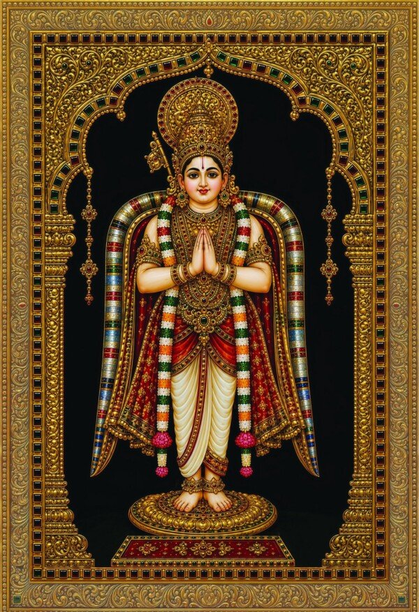 tanjore devotion panel canvas wall art