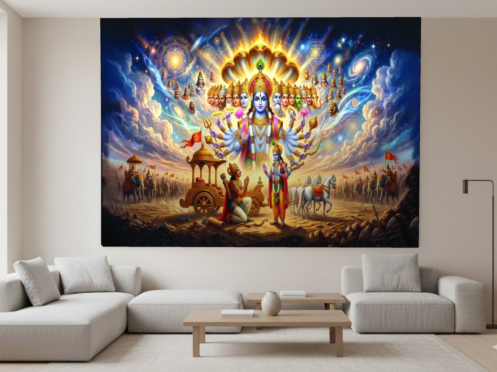Vishvarupa Gita Vision canvas wall art placement