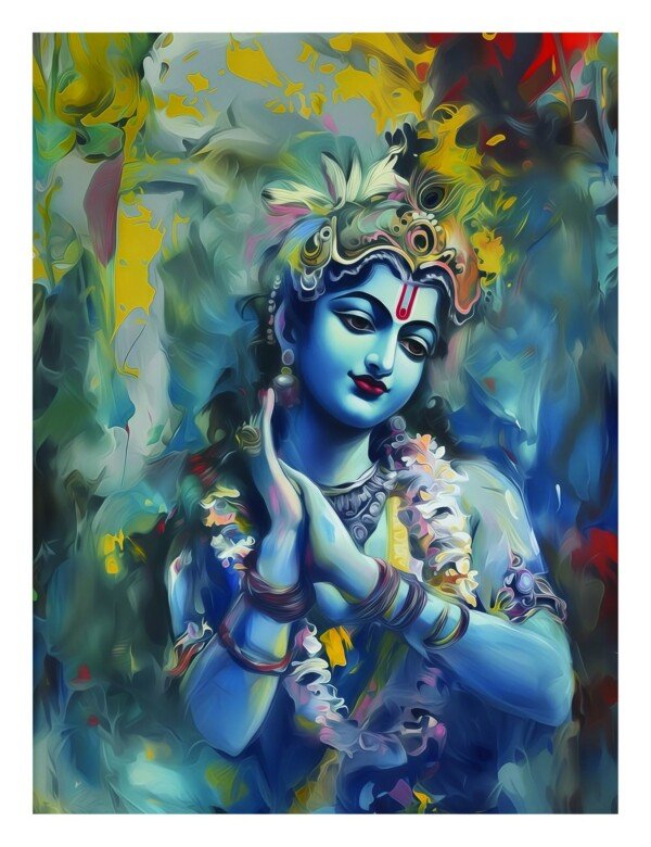 krishna art canvas wall art
