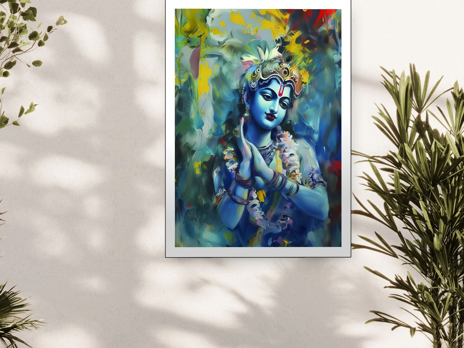 Krishna Art canvas wall art placement