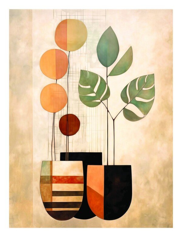 modern plant art canvas wall art