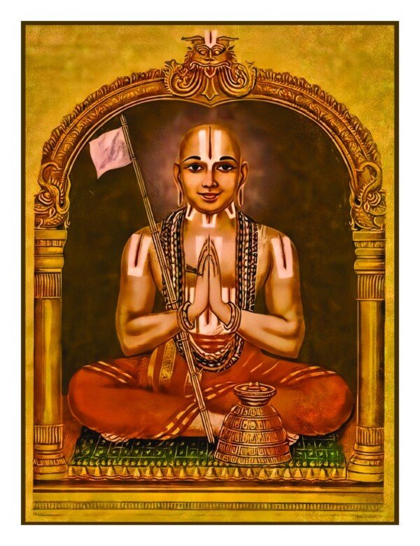 hindu saint portrait canvas wall art