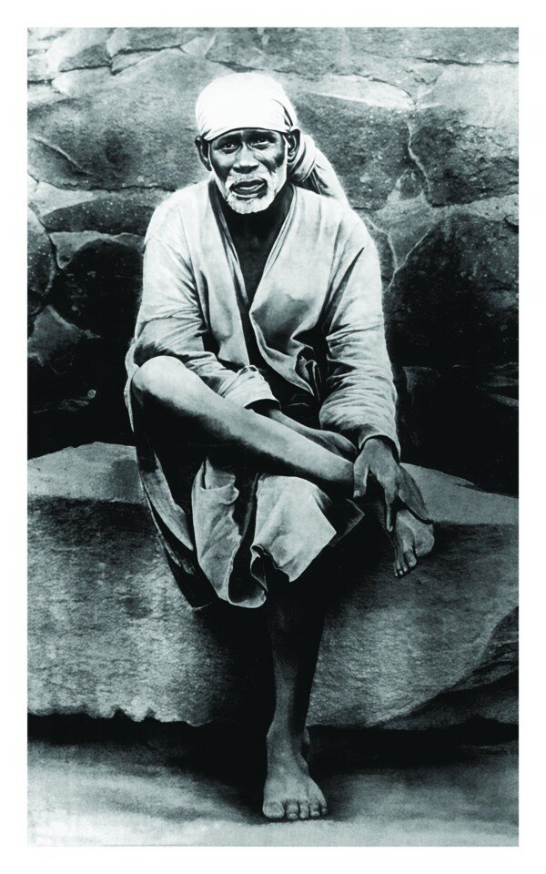 sai baba portrait canvas wall art