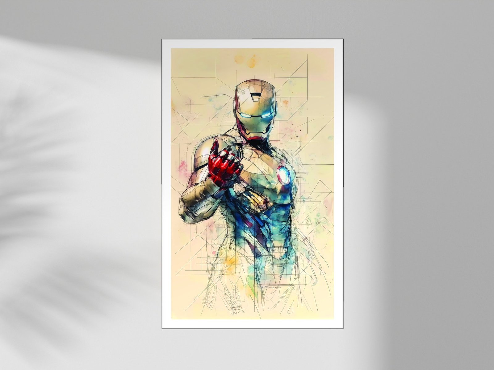 Iron Man Portrait canvas wall art placement