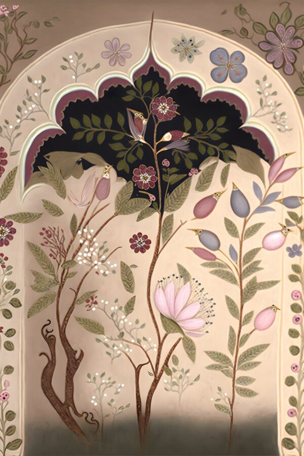 floral arch wall art canvas wall art