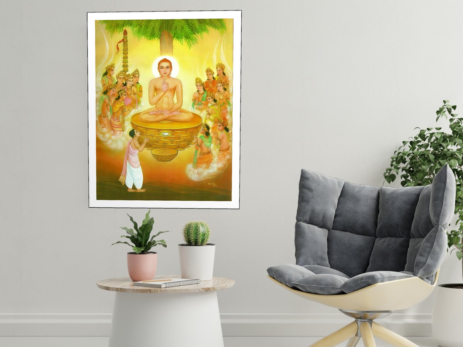 Buddha Art canvas wall art placement