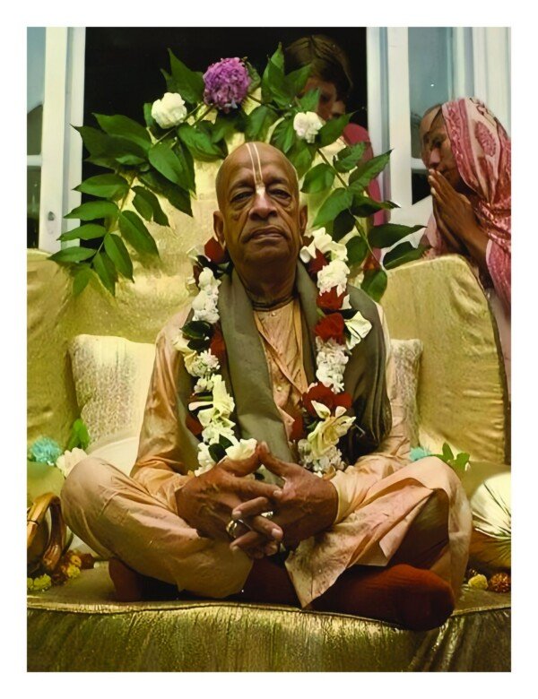 garlanded guru portrait canvas wall art