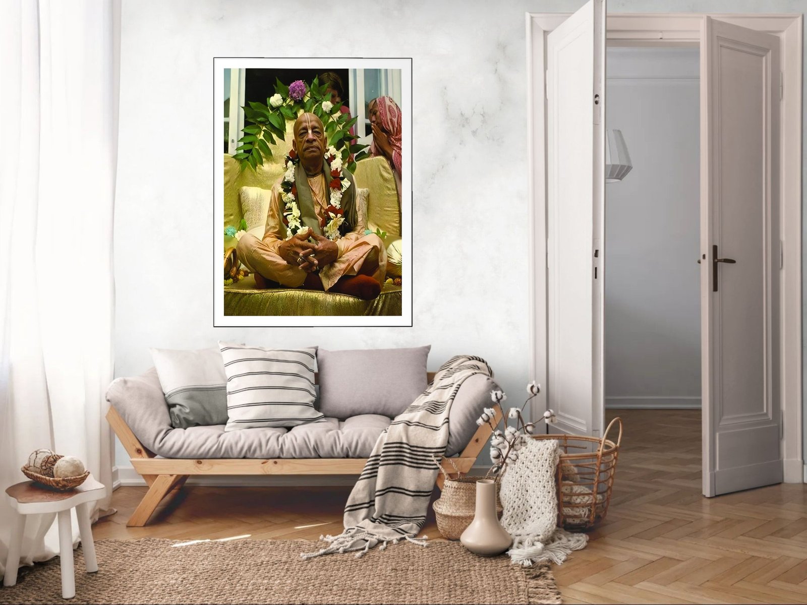 Indian Spiritual Leader canvas wall art placement