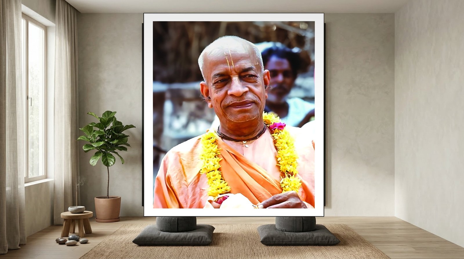 Indian Spiritual Leader canvas wall art placement